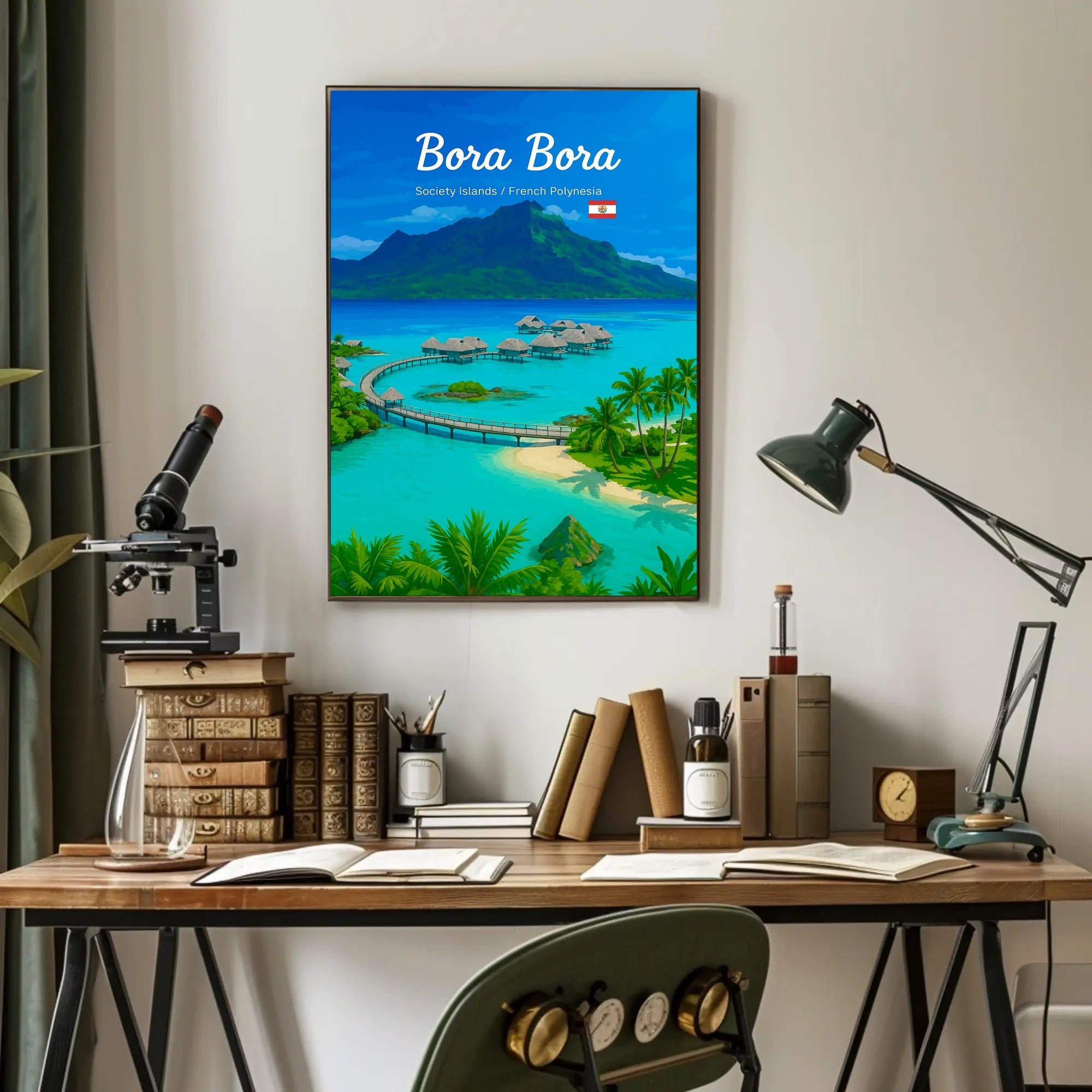 Breathtaking Bora Bora Travel Poster for Island Paradise Lovers PosterGoat