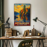 Abstract Voyageurs Poster Minimalist Travel Wall Art Home
