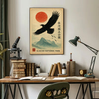 Glacier National Park Artistic National Park Poster