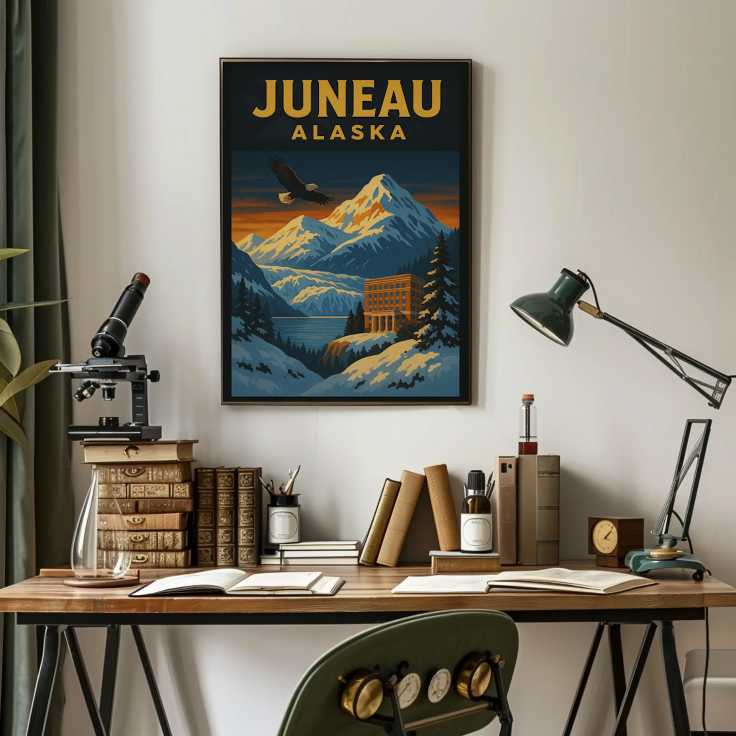 Juneau's Majestic Wilderness Adventure Travel Poster