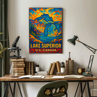 Lake Superior U.S.-Canada Poster
