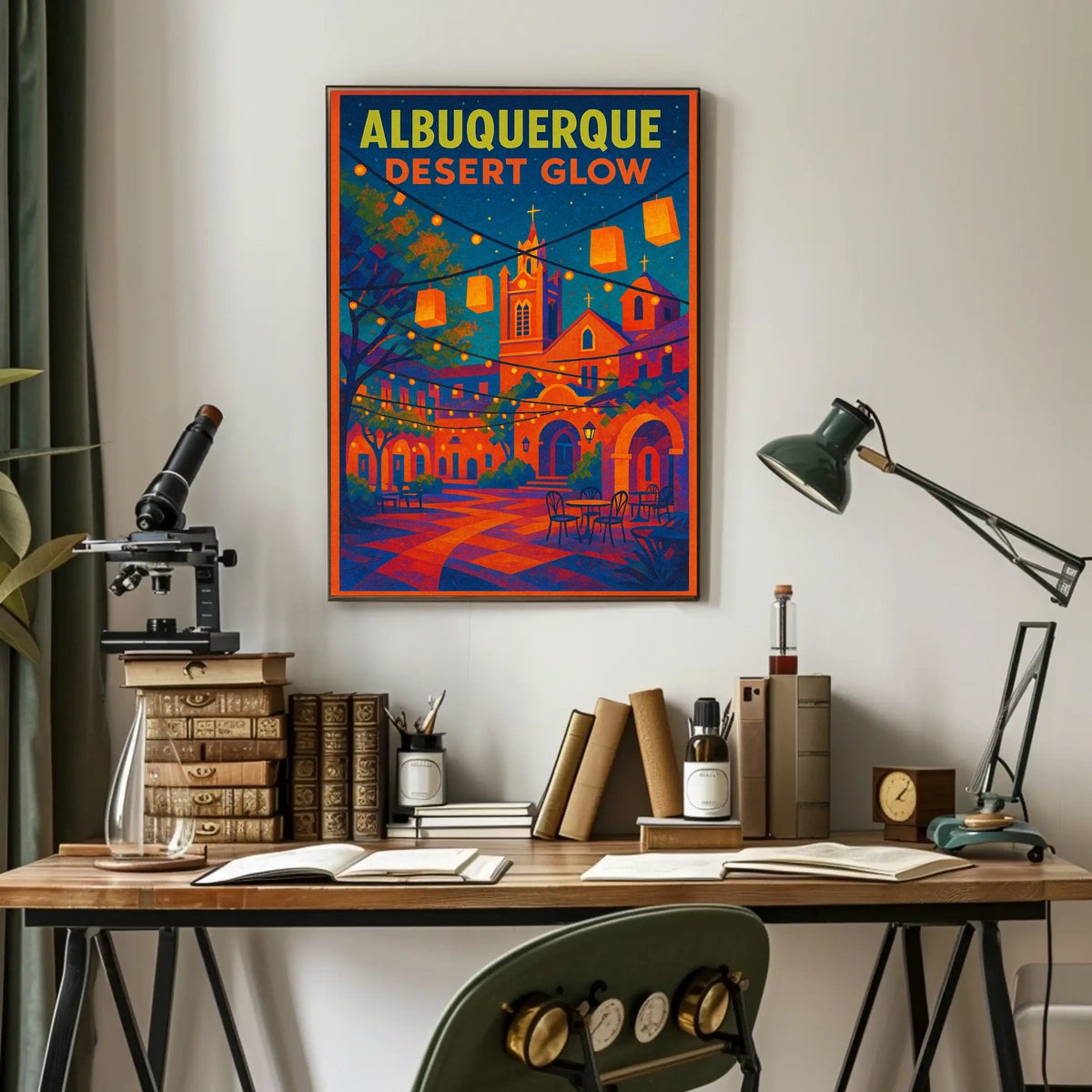 Albuquerque Desert Glow Poster