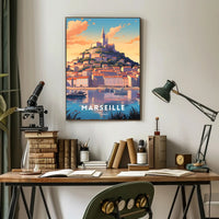 Marseille Notre-Dame de la Garde Travel Poster