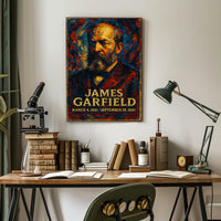 James A. Garfield 20th President of the United States Glitch Hop Art Poster