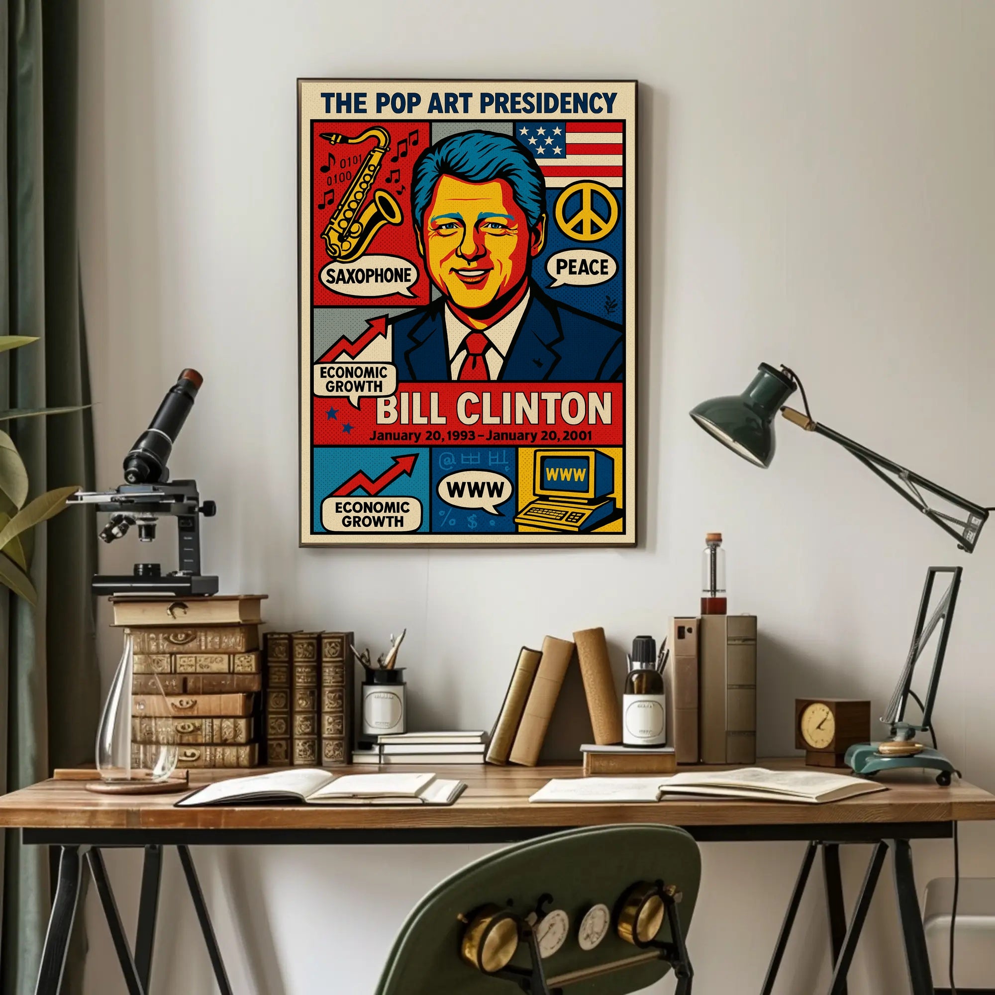 Bill Clinton The Pop Art Presidency Poster