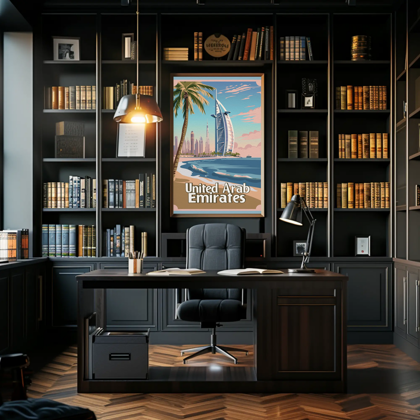Dubai's Modern Skyline United Arab Emirates Poster