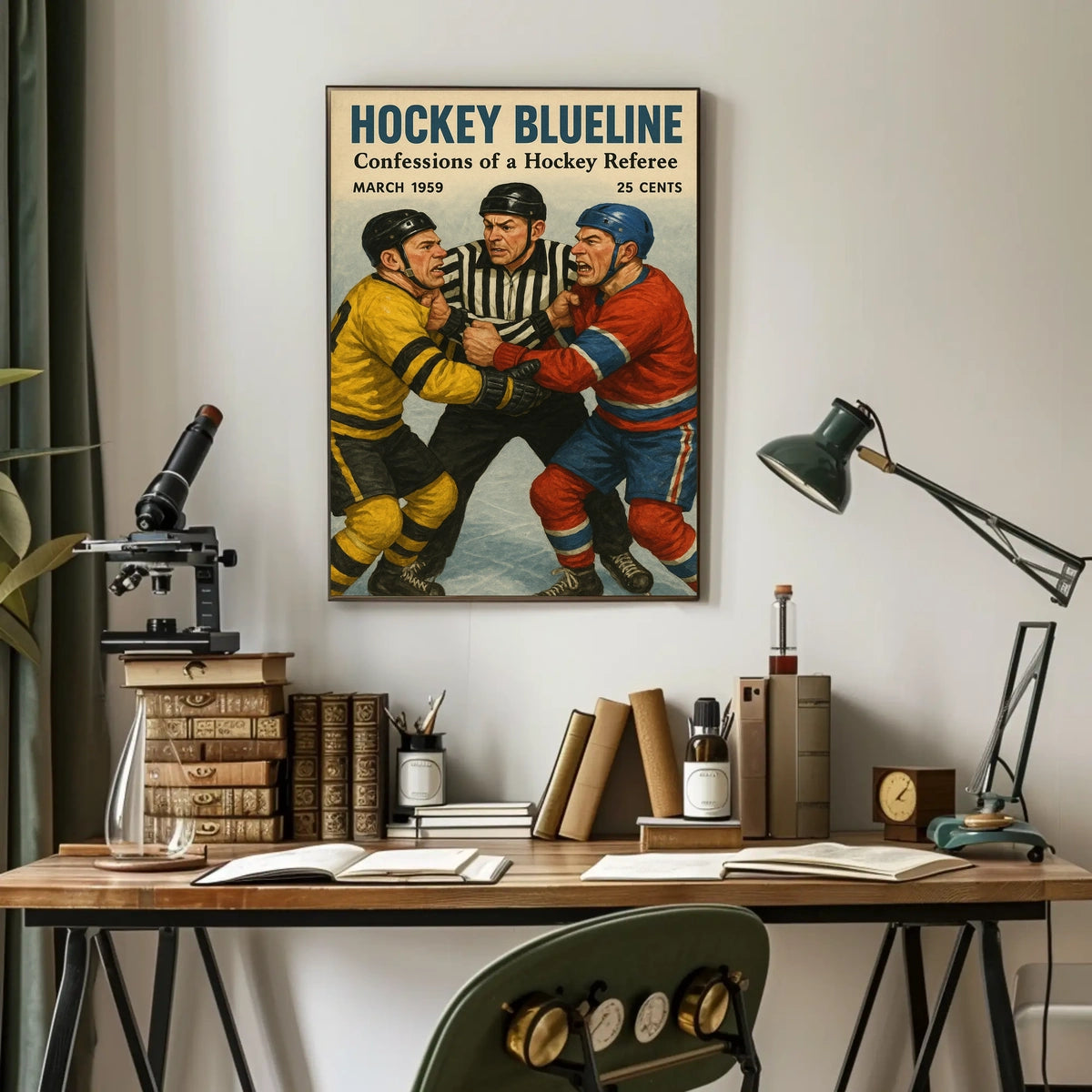 Hockey Blueline March 1959 Poster