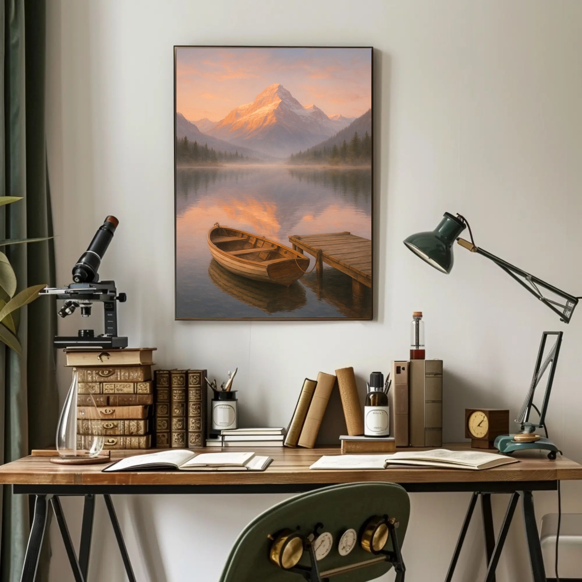 Tranquil Mountain Reflections Poster