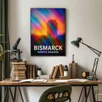 Bismarck North Dakota Scenic Minimalist Souvenir Poster