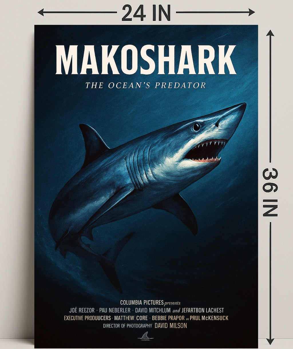 Makoshark The Oceans Predator Poster PosterGoat