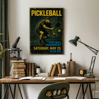 Pickleball Tournament Energy Sports Poster PosterGoat