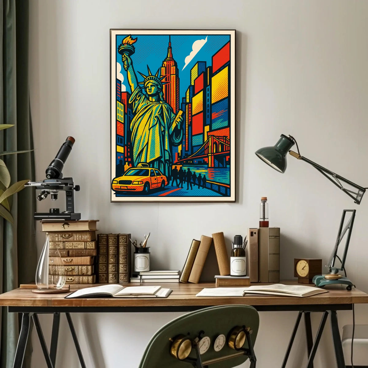 New York City Travel Iconic Skyline Poster Modern Wall Art