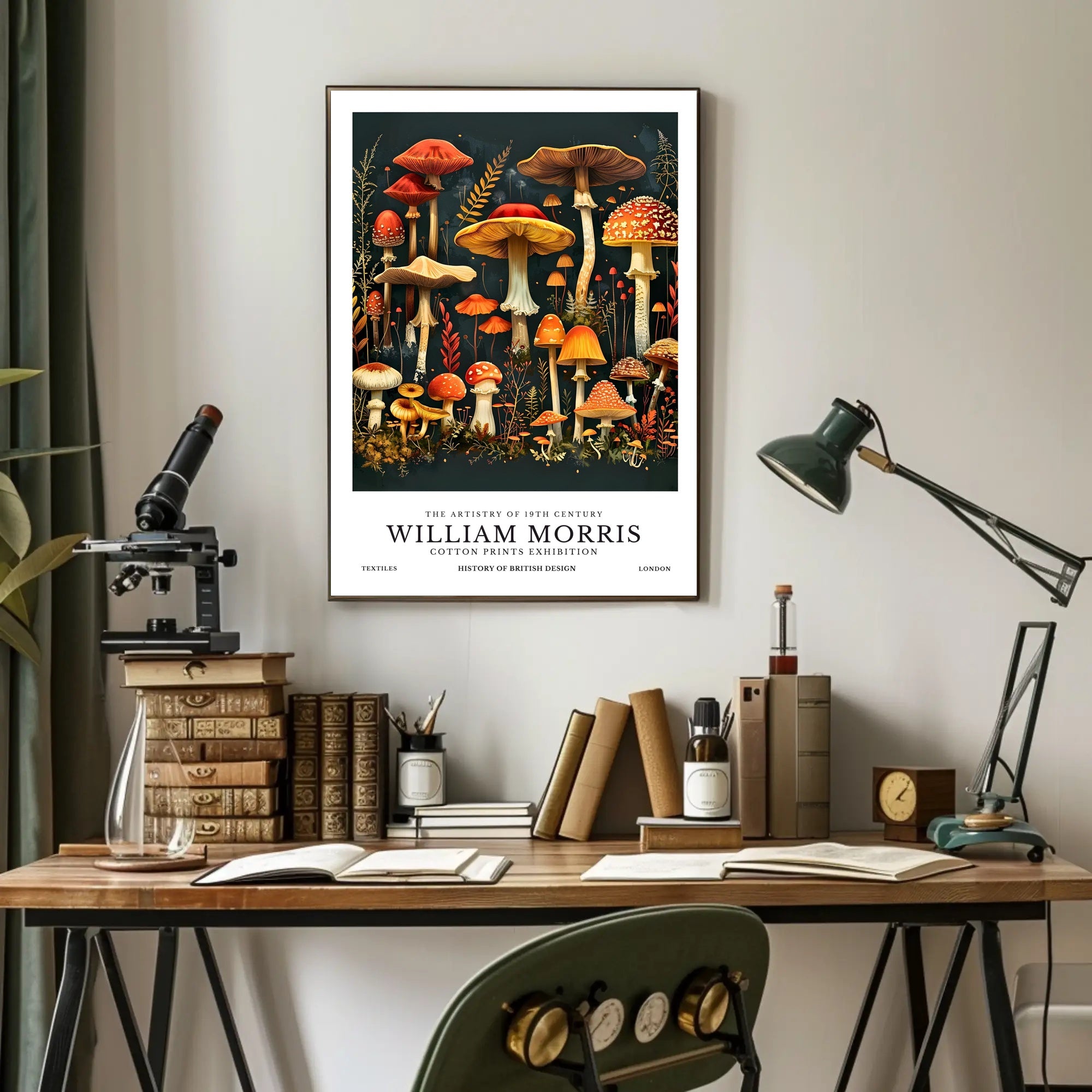William Morris Cotton Prints Exhibition Poster