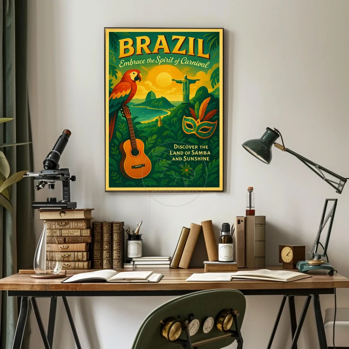 Brazilian Vibes Vintage Travel Poster