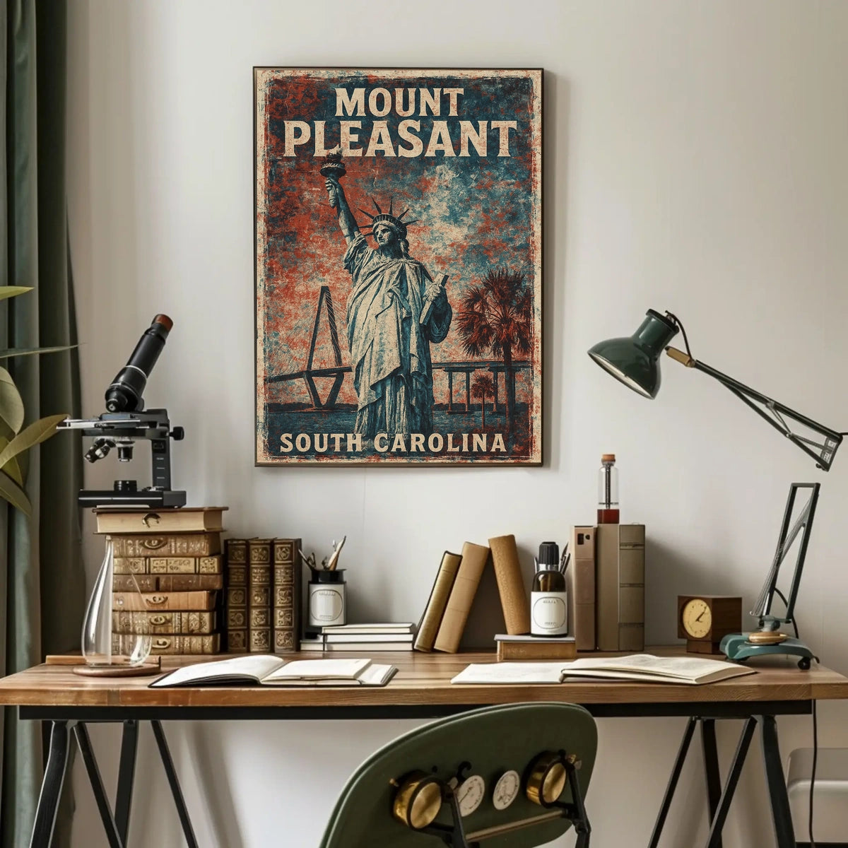 Mount Pleasant Vintage Travel Collectors Poster