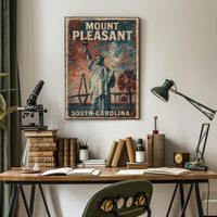 Mount Pleasant Vintage Travel Collectors Poster