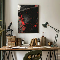 Mystical Winter Fox on Serene Mountain Cliff PosterGoat