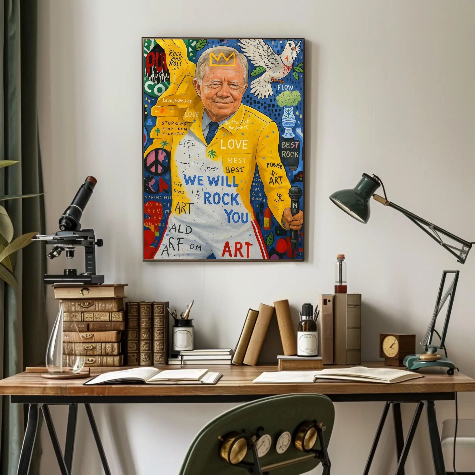 Vibrant Peaceful Musical Expression Poster - Abstract, Artistic, or Pop Culture Poster