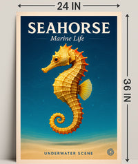 Seahorse Marine Life Poster PosterGoat