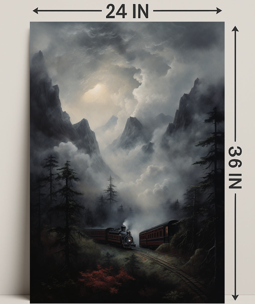 Journey Through The Misty Mountains Poster PosterGoat