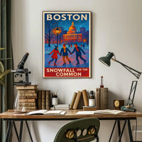 Snowfall on the Common Poster