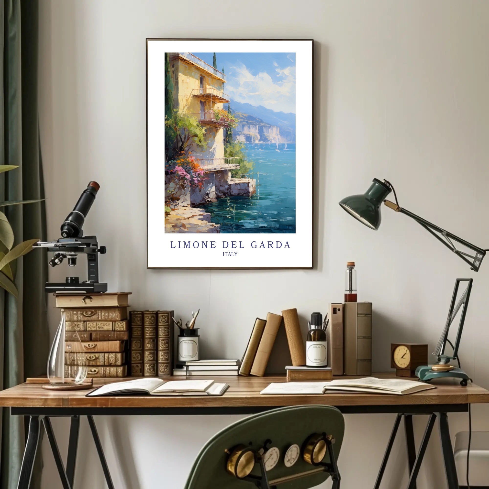 Limone del Garda Italian Escape Travel Poster PosterGoat