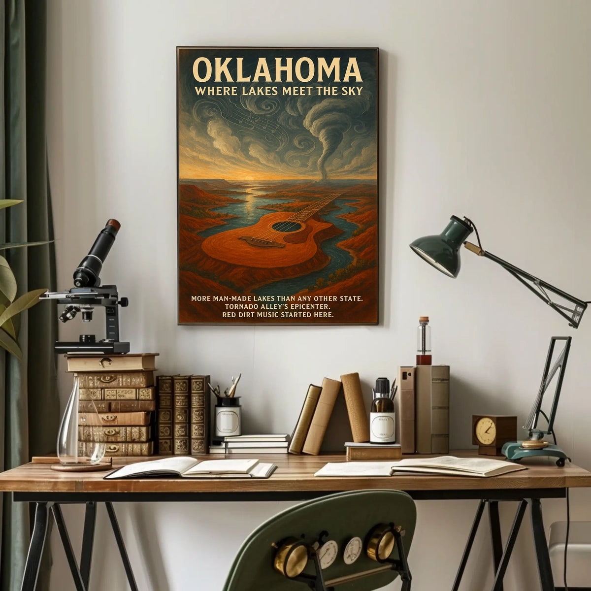 Oklahoma Where Lakes Meet The Sky Poster