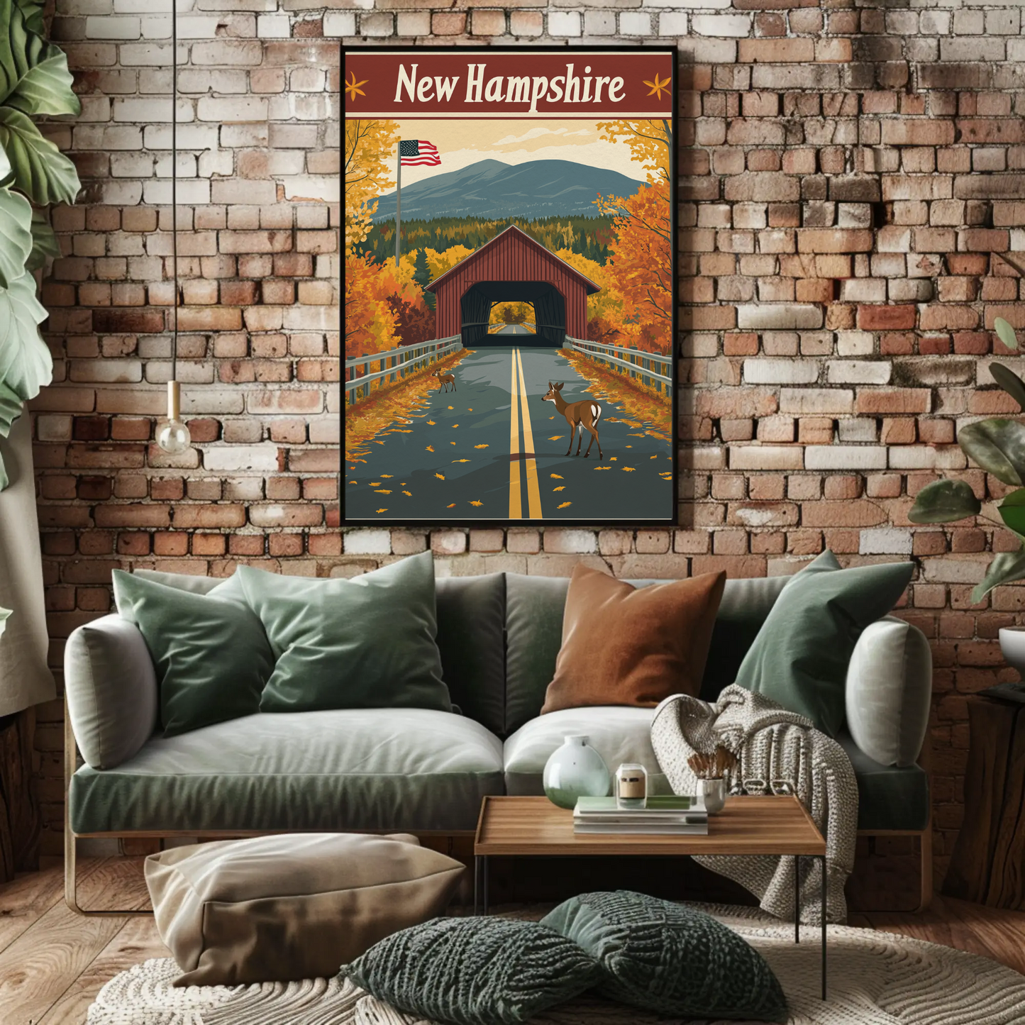 New Hampshire Vintage Poster