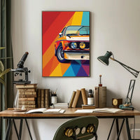 Classic Car Pop Art Poster with Retro Aesthetic PosterGoat