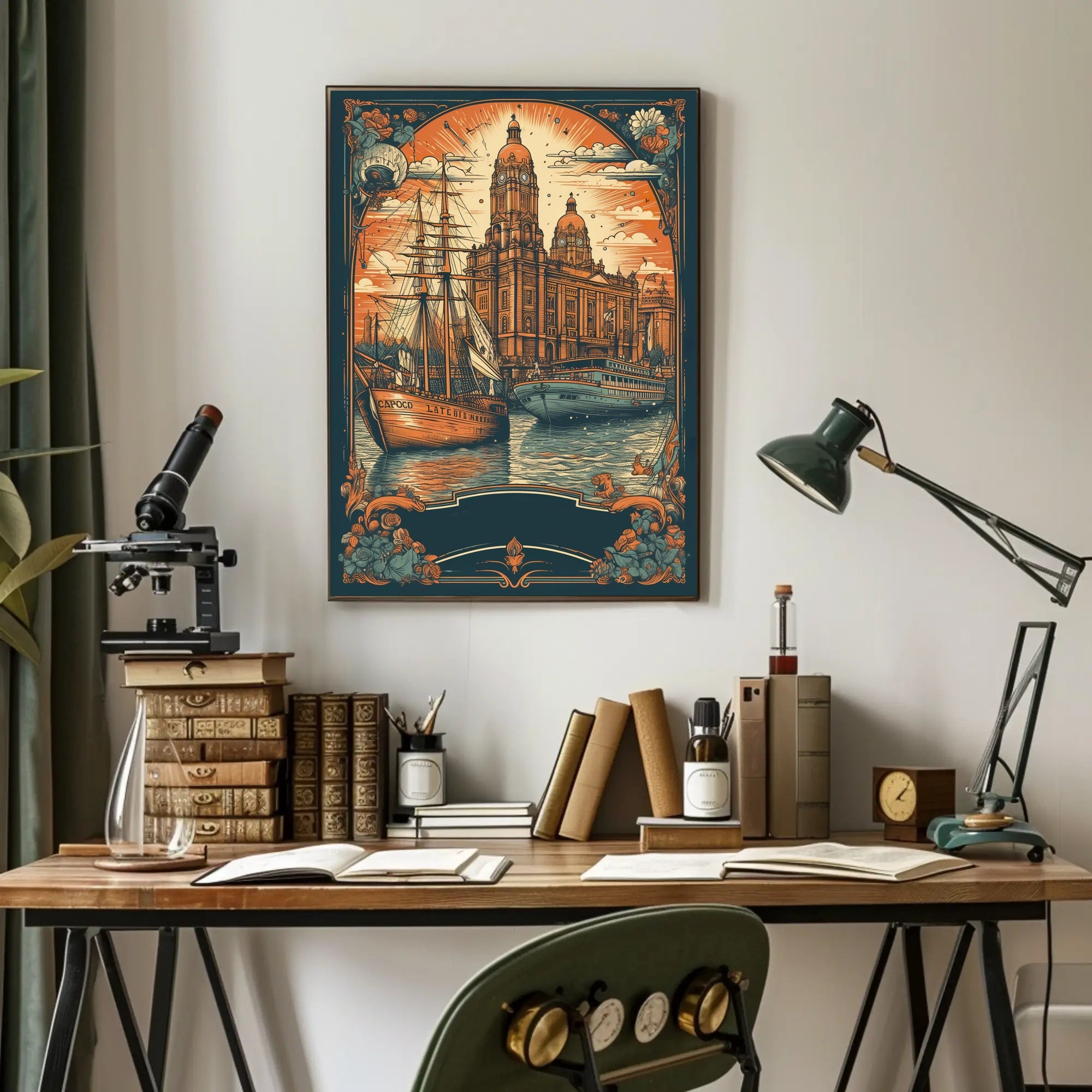 Vintage Maritime Illustration Poster