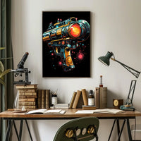 Futuristic Ray Gun Poster