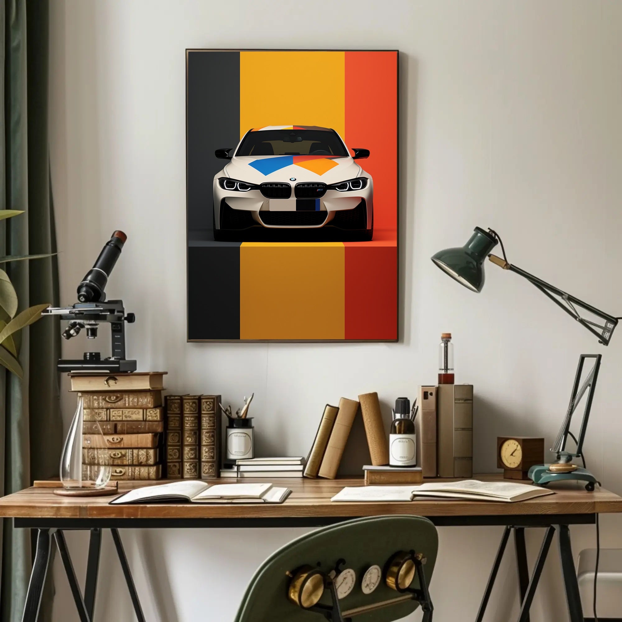 Vibrant Automotive Design Poster PosterGoat