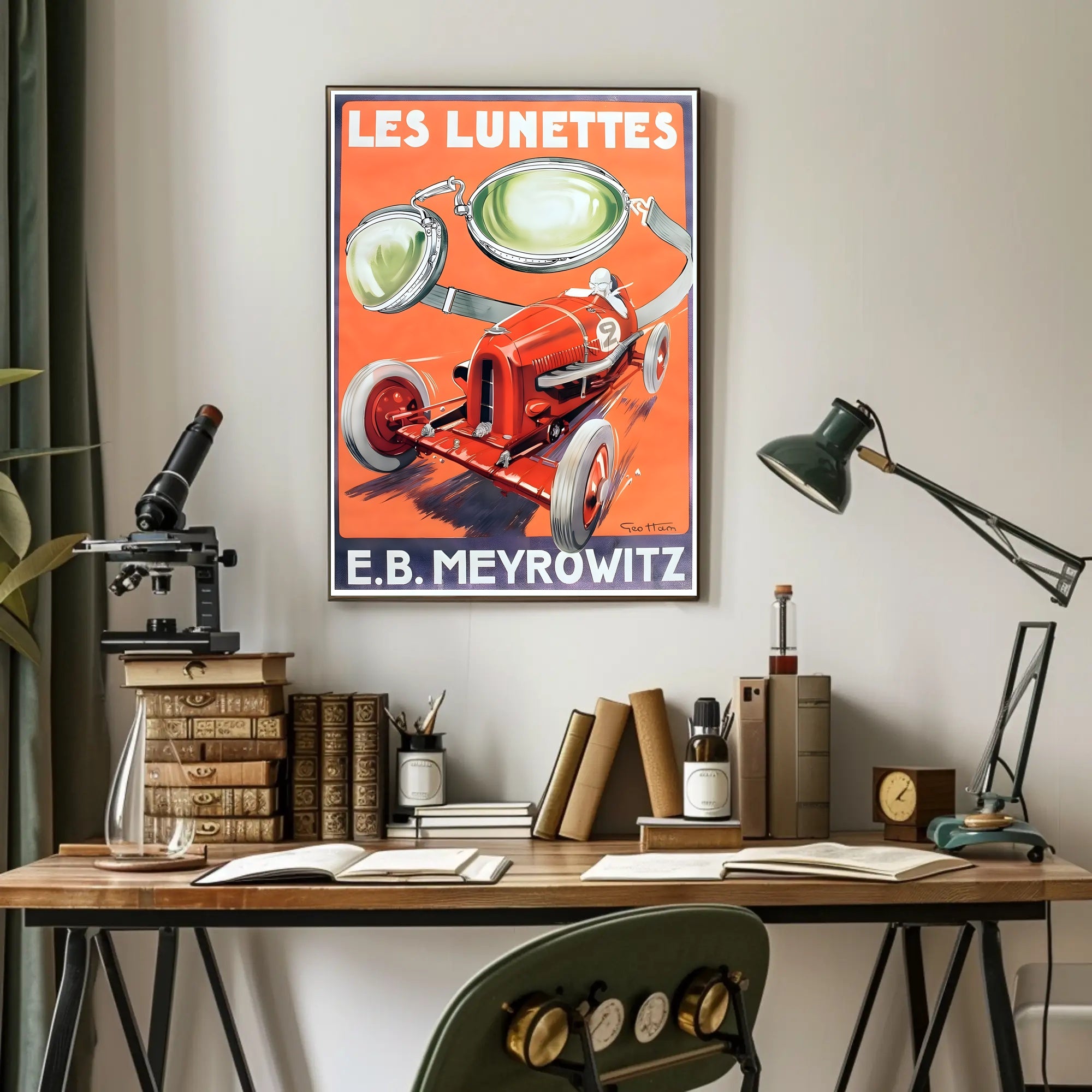 Les Lunettes Racing Goggles Poster