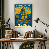 South Dakota Capitol In Pierre Poster