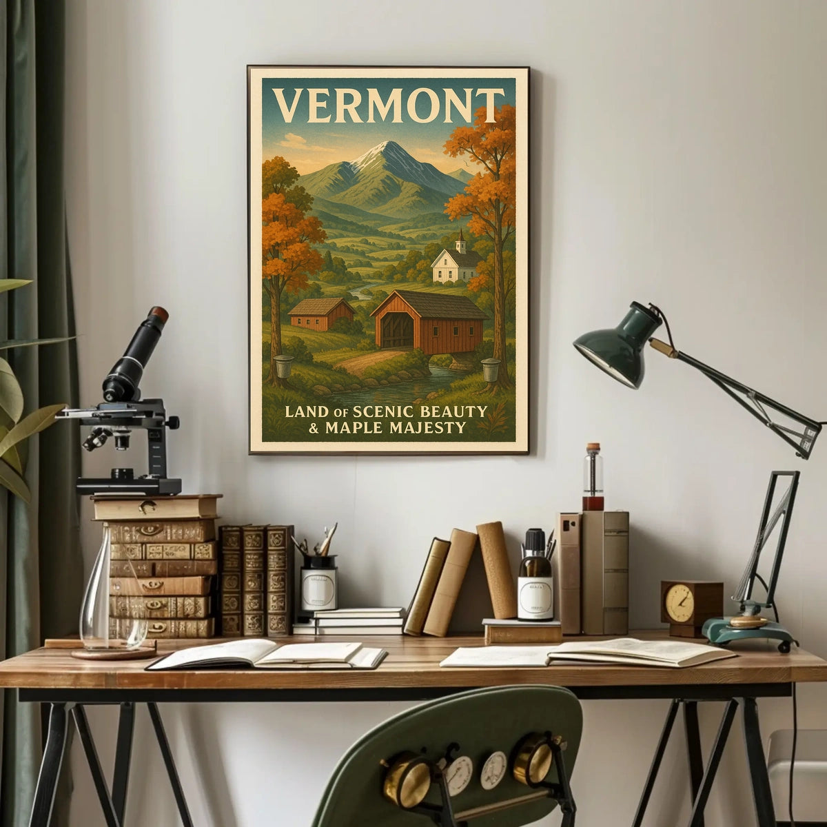 Vermont Land of Scenic Beauty Poster