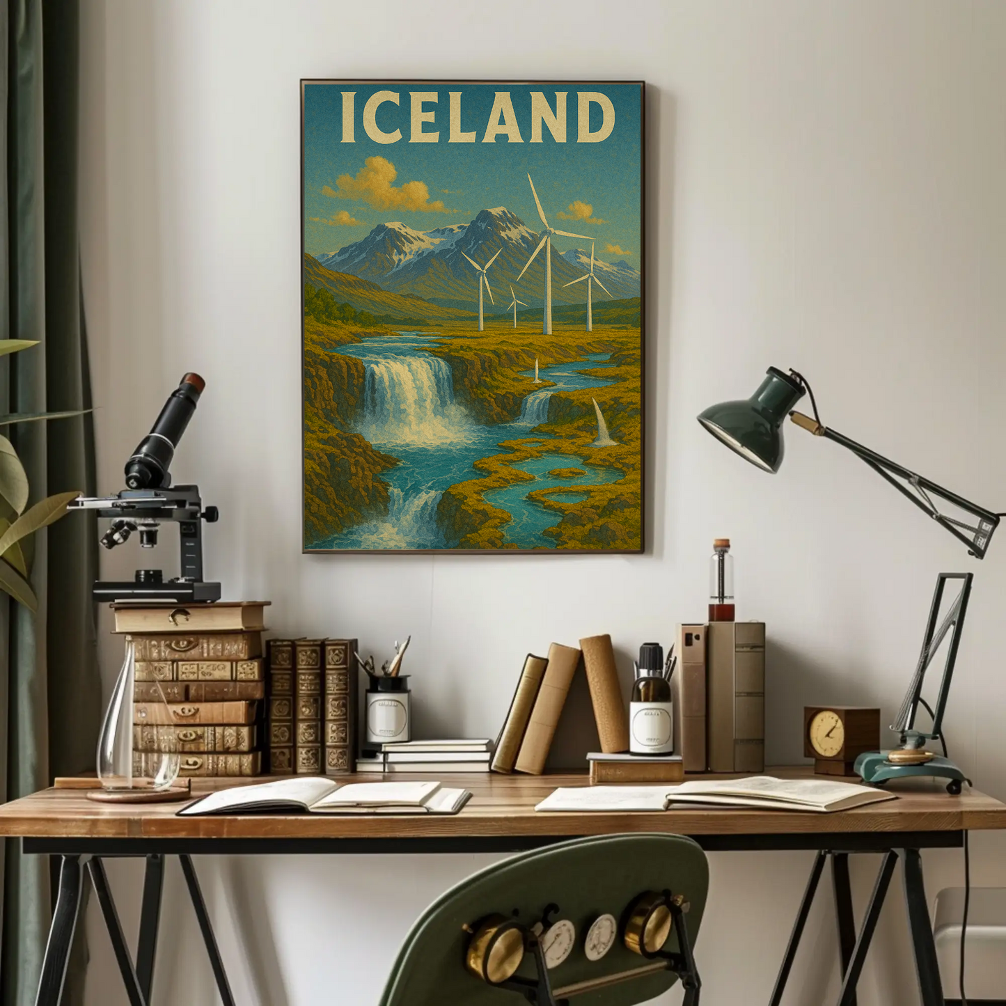 Majestic Icelandic Landscapes and Culture High-End Travel Poster