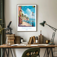 Portofino Seaside Village Travel Poster