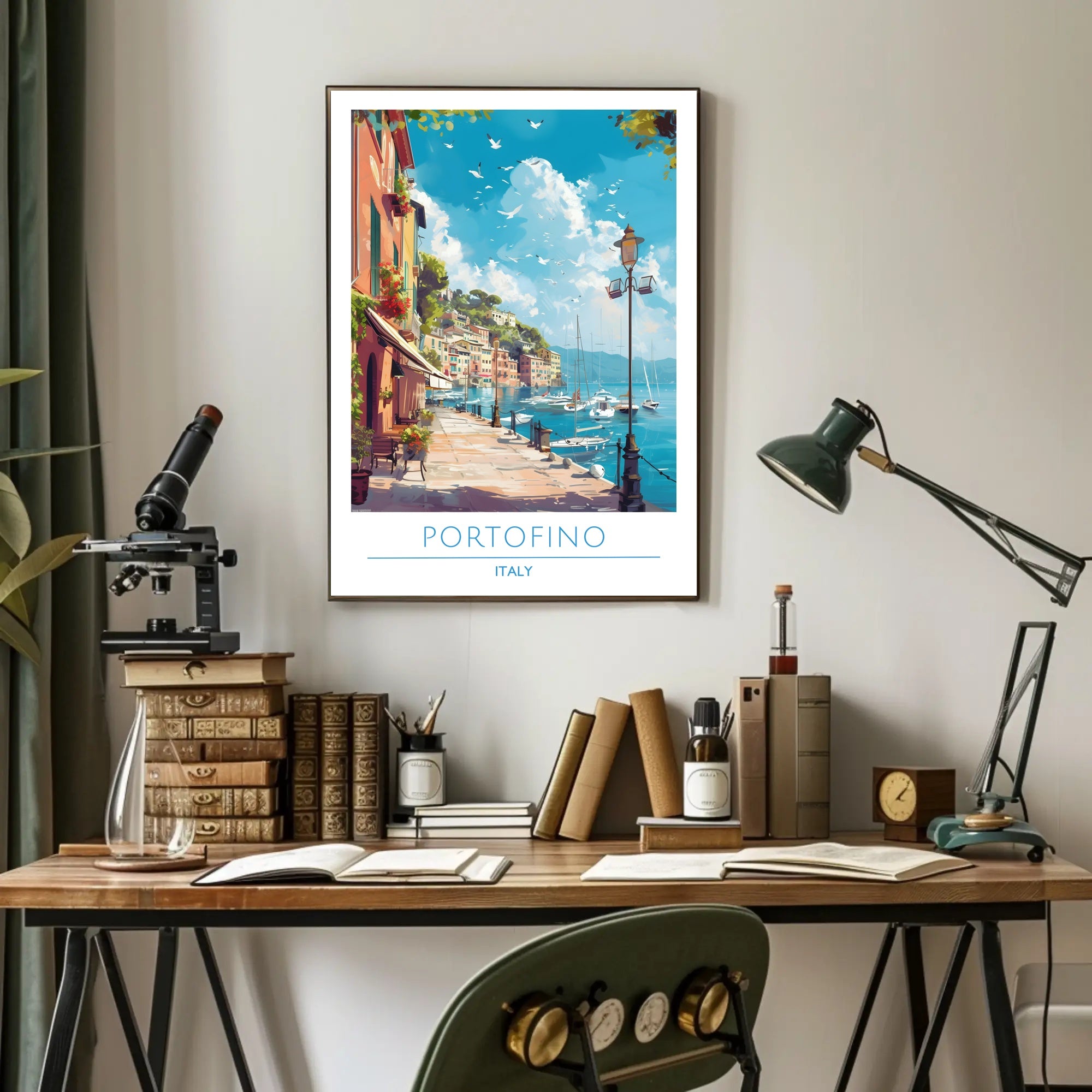 Portofino Seaside Village Travel Poster