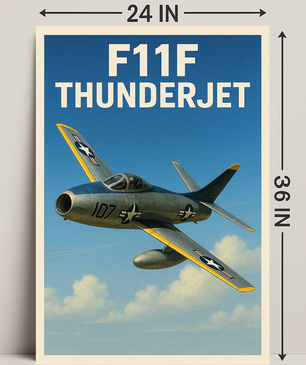 F11F Thunderjet Poster PosterGoat