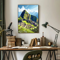 Machu Picchu Adventure: Vibrant Modern Art Poster