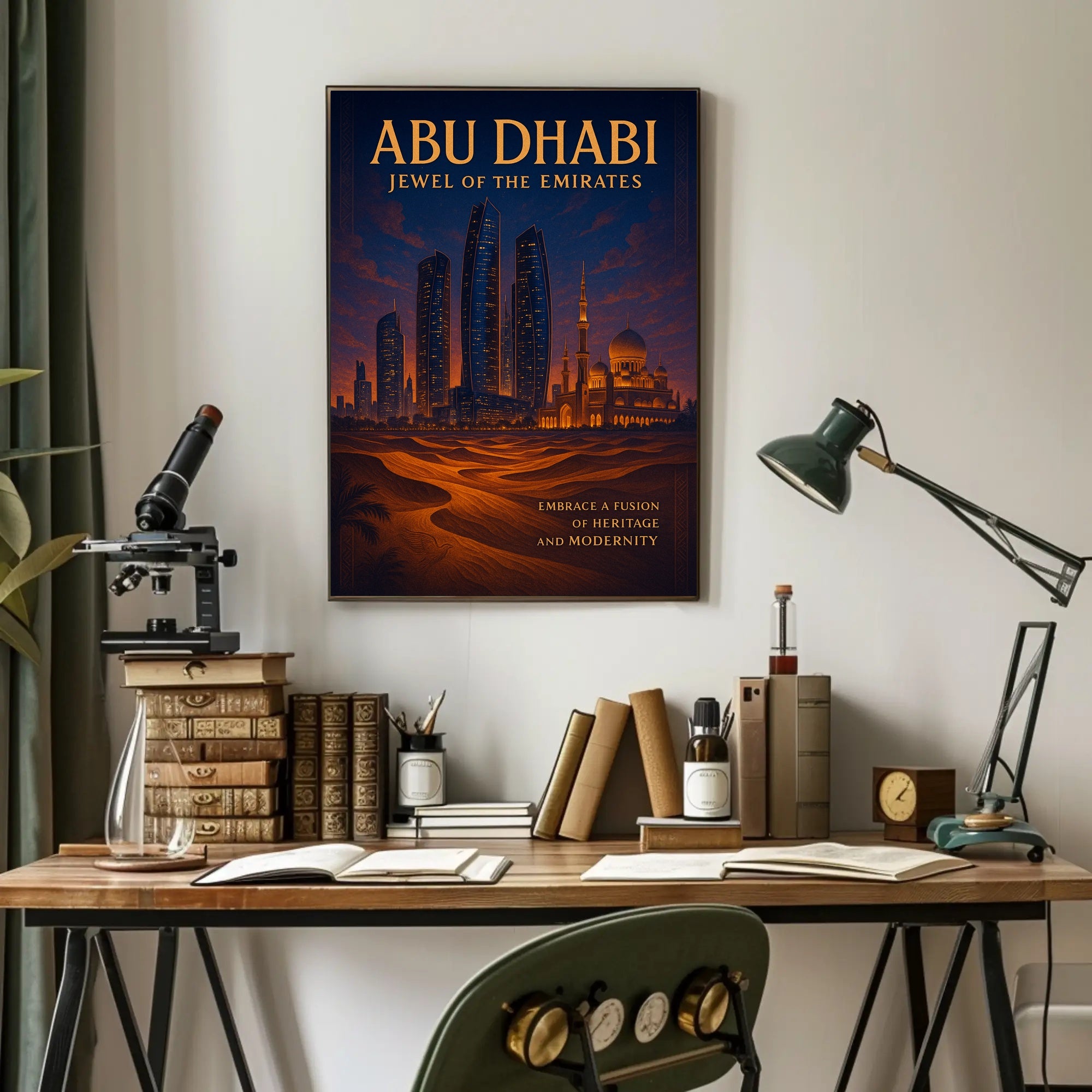 Abu Dhabi Jewel of the Emirates Travel Poster