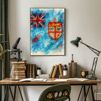 Watercolor Flag Art Poster