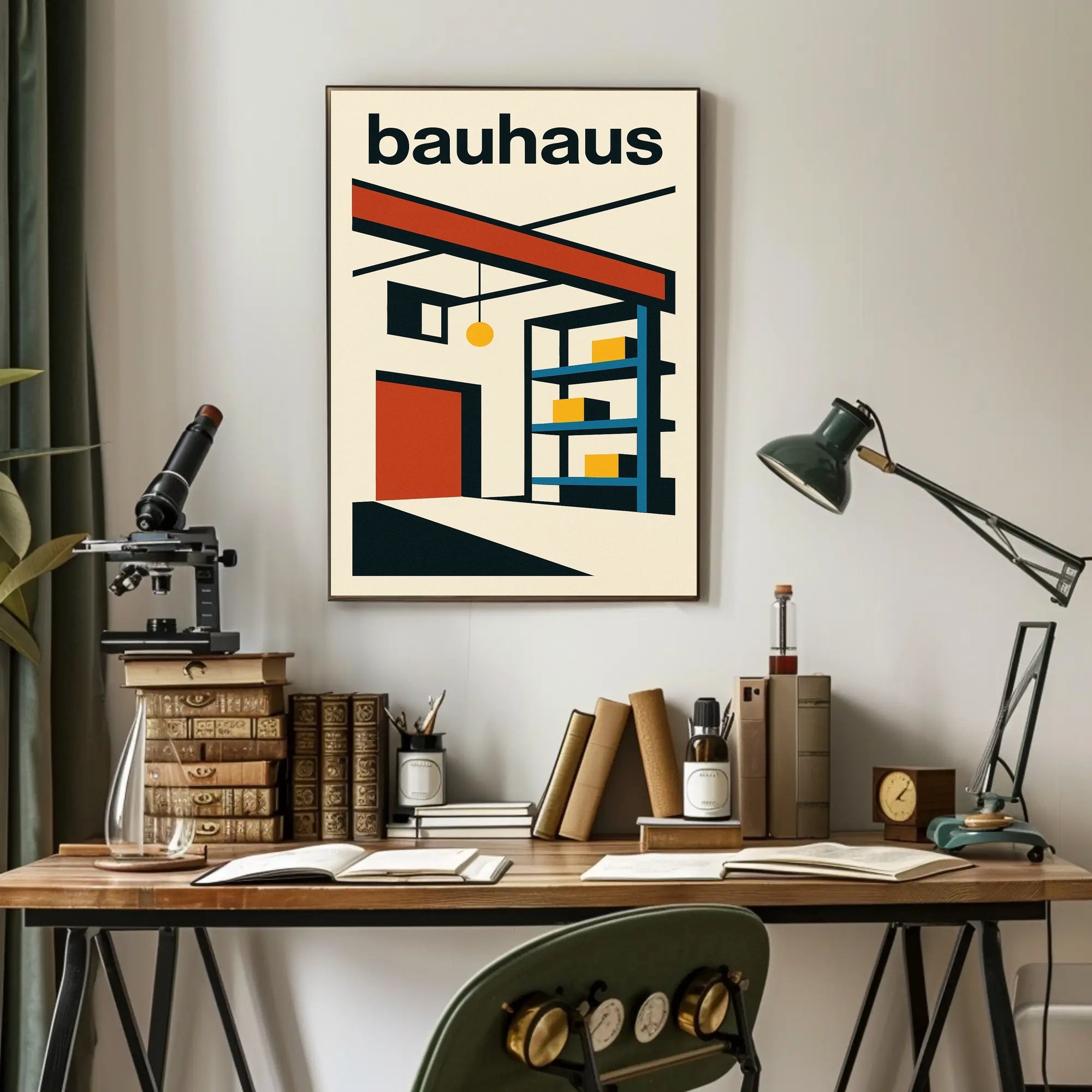 Bauhaus Geometry Modernist Interior Abstract, Artistic, or Pop Culture Poster