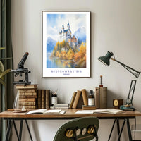 Neuschwanstein Castle Scenic Travel Poster PosterGoat
