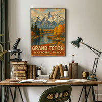Grand Teton National Park Majestic Alpine Landscape Wanderlust Nature Enthusiast Poster