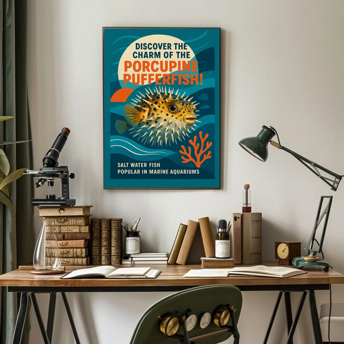 Discover the Charm of the Porcupine Pufferfish Poster