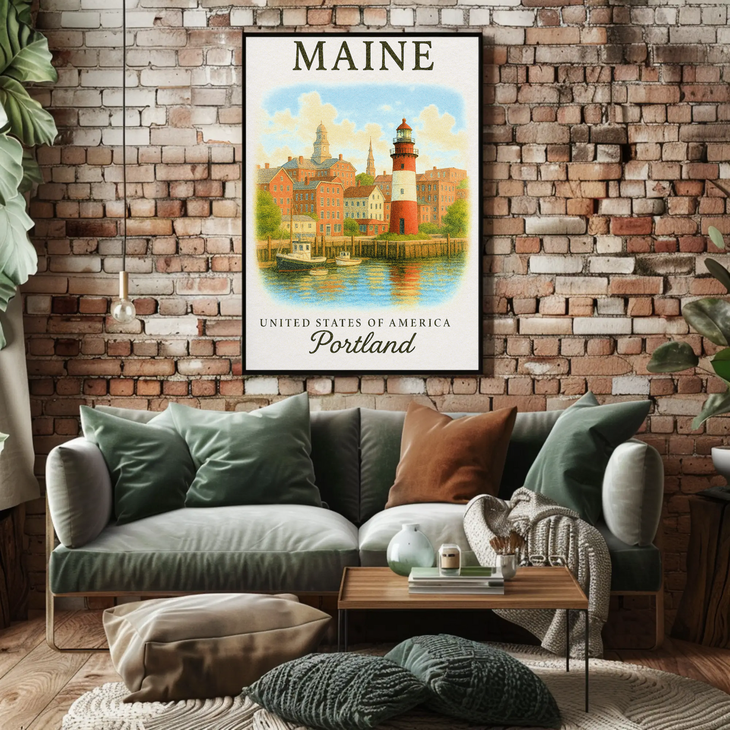 Maine, Portland Signature Series Vintage Travel Poster