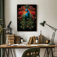 Majestic Peacock In Bloom Poster