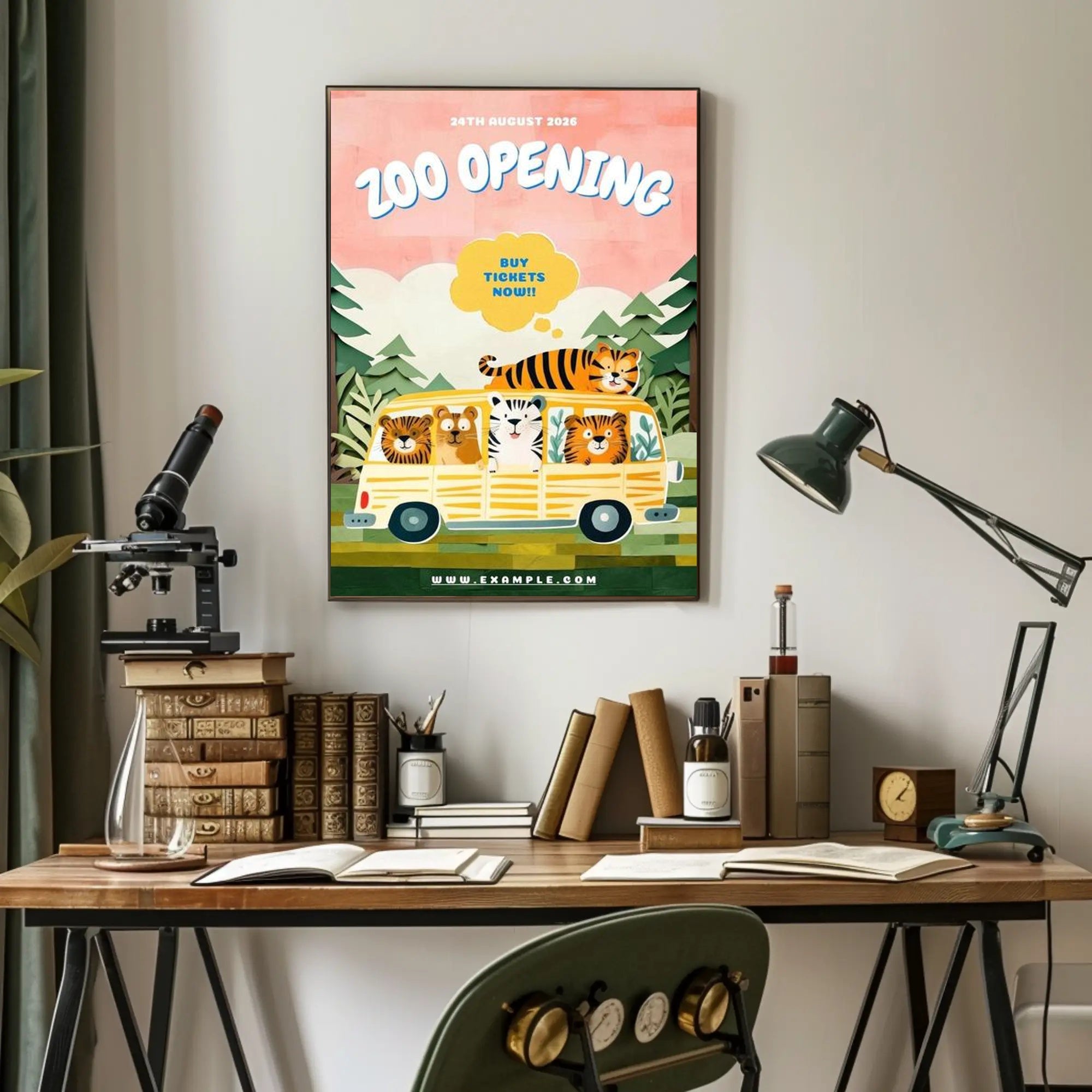 Zoo Opening Announcement Poster PosterGoat