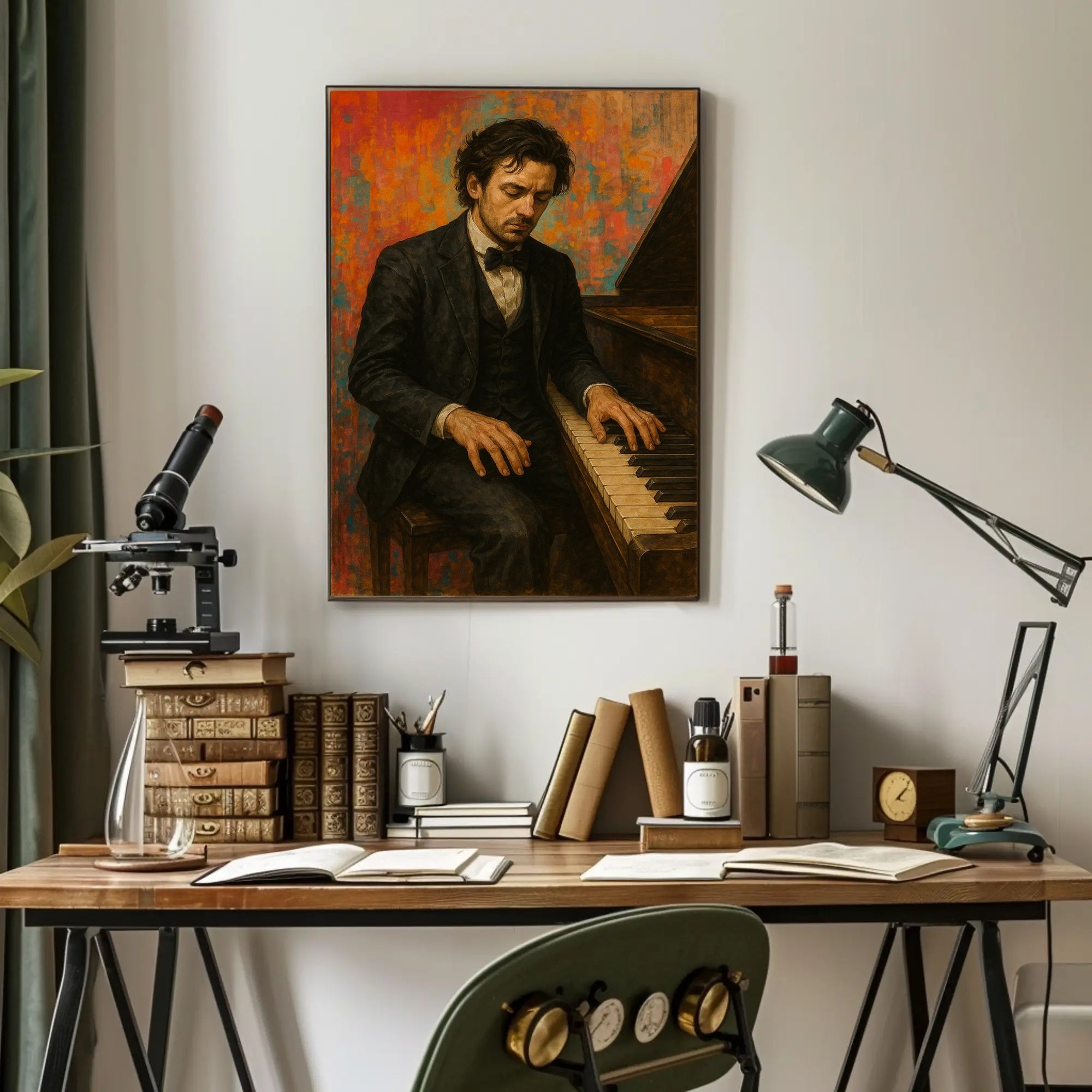 Piano Virtuoso in Realistic Brush Strokes - Artistic Poster